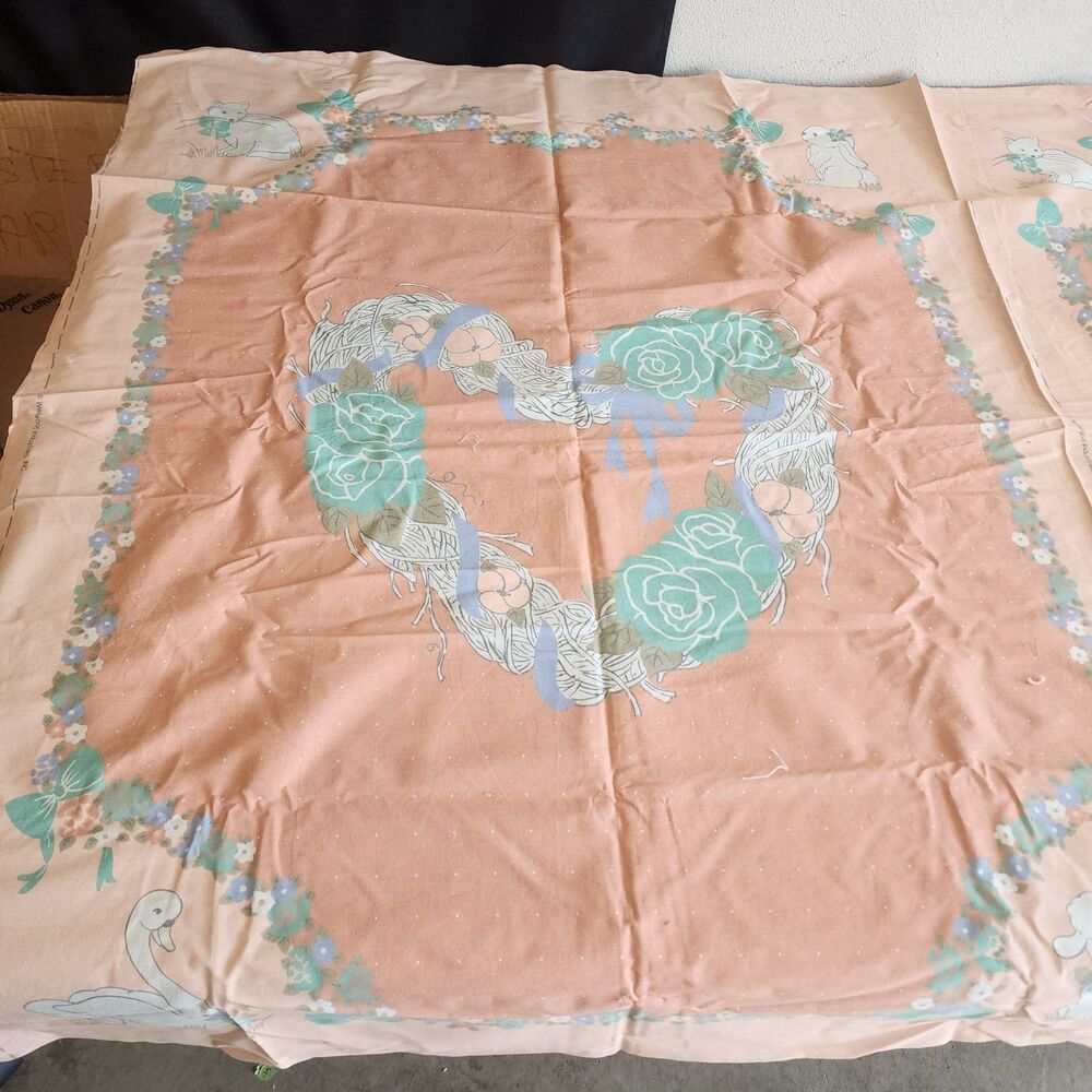 Vintage Weilwood Industries Nursery Fabric Panels - Set of 2